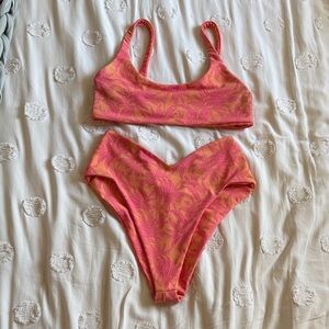 Skatie Tropical Pink and Orange Bikini